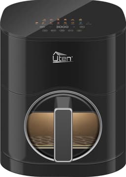 Uten Airfryer XXL 200E - Dual Blaze Technologie - Hetelucht friteuse - 5.5 liter - 14 programma's - 40ºC tot 200ºC - PFAS vrij - 2000W - Rond Venster - Zwart — thumbnail 10