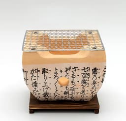 Japanse mini-BBQ 17cm x 17cm - Mini Grill - Tafel Grill - Aziatische mini barbecue met RVS rooster — thumbnail 1