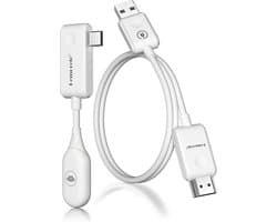 Lemorele P10 HDMI Draadloze Zender en Ontvanger 1080p 60Hz Extender Kit - Type-C naar HDMI - USB Voeding - 50M Langeafstand Draadloze Display Dongle - Voor TV, Camera, Laptop, Projector - Plug & Play