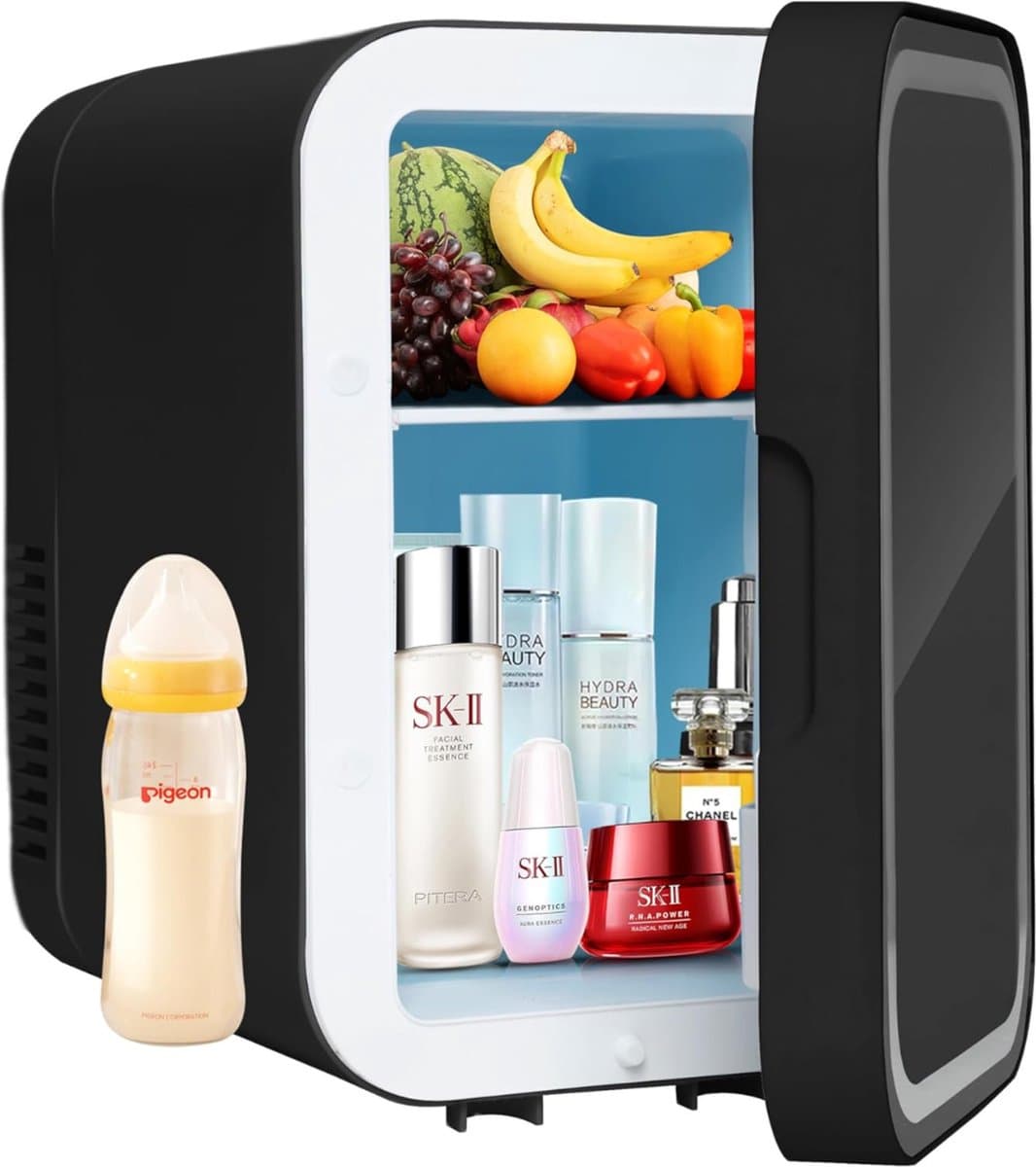 White-Label® Mini Koelkast - Minibar - Skincare Fridge - Zwart — afbeelding 1