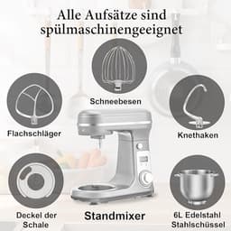 Equivera Mixer Met Mengkom - Mixer - Mixer Met Mengkom Keukenmachine - Mixer Met Kom - Mixer Keukenmachine - Mixers Met Mengkom — thumbnail 3