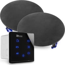 Power Dynamics Powerline A50B Set met inbouw audio versterker en 2 plafondspeakers - Zwart — thumbnail 1