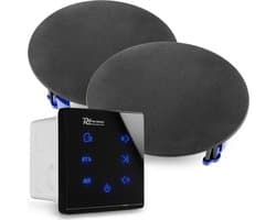 Power Dynamics Powerline A50B Set met inbouw audio versterker en 2 plafondspeakers - Zwart