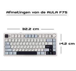 EPOMAKER x AULA F75 - Licht Blauw - Mechanisch Draadloos Toetsenbord - RGB - 75% - Qwerty - Gaming Keyboard - leobog reaper switch — thumbnail 4
