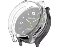 Strap-it Schokabsorberend TPU Hoesje – Geschikt voor Xiaomi Watch 2 – Transparant – Beschermende Case