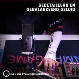 FIFINE - TAM8 - USB / XLR Studio microfoon - Flexibele Arm ( BM88 ) - Met kabelgoot - Geschikt voor PC/PS4/PS5 - RGB - Podcast - Gaming - Streaming - Zwart — thumbnail 4