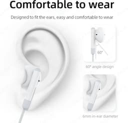 Bedrade Oortjes - Geschikt voor Apple iPhone - Oortjes met Draad - Headset - Oordopjes Microfoon - Oortjes bluetooth — thumbnail 5
