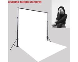 Whitescreen - 160 x 300 cm - Achtergronddoek Voor Fotostudio - film shooting background - backdrops fotografie - video en televisie whitescreen wit fotodoek