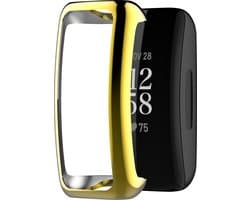 YONO Hoesje geschikt voor Fitbit Inspire 3 - Bescherming - Case - Screenprotector - Goud
