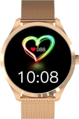 Belesy® Y8 Pro 2022 - Smartwatch Dames - Smartwatch Heren - Android - IOS - Horloge - 1.28 inch - Kleurenscherm - Stappenteller - Bloeddruk - Hartslag - 75+ Wijzerplaten - Sporten - Staal - Goud - Moederdag — thumbnail 1