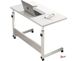 Mobiele Bureau - Laptop bijzettafel - Sta bureau voor laptop tafel voor thuis - Bureau Op Wielen - thuiskantoor - (80cm * 40cm)
