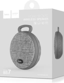 Hoco BS7 Bluetooth Speaker Fabric Grey - Draadoze luidspreker grijs — thumbnail 3