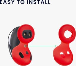 kwmobile anti-slip dopjes voor oordoppen - geschikt voor Samsung Galaxy Buds Live - Set van 16 - Van silicone in zwart / wit / rood / bruin — thumbnail 3