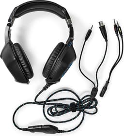 Nedis Gaming Headset - Over-Ear - Stereo - USB Type-A / 2x 3.5 mm - Inklapbare Microfoon - 2.20 m - LED — thumbnail 5