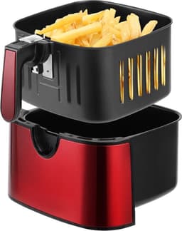 Swiss Pro+ - Airfryer 10L XXXL - Rood - SP-AF10L - Intelligente Heteluchtfriteuse Digitaal- 10L - XXXL - New Model 2026 - Touchscreen - TURBO Opwarmen - Rood - 10 liter — thumbnail 3