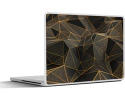 Laptop sticker - 15.6 inch - Abstract - Goud - 3D - Luxe - Kunst - 36x27,5cm - Laptopstickers - Laptop skin - Cover
