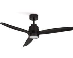 CREATE - Plafondventilator 40W silent Ø132 cm - Met Verlichting drie temperaturen - Met Afstandsbediening - 6 Snelheden - Timer - Zomer/Winter functie - Zwart - WIND STYLANCE — afbeelding 1