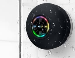WiseGoods Premium Bluetooth Speaker Waterproof - RGB LED USB - Soundbar Badkamer - Douche Speakers - Muziek - Cadeau - Zwart — thumbnail 5