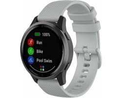 By Qubix - Geschikt voor Garmin bandje - Geschikt voor Garmin Vivoactive 4 / 4L - Sportband met motief - Grijs - Smartwatch bandje 22mm