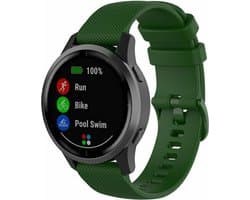 By Qubix - Geschikt voor Garmin bandje - Geschikt voor Garmin Venu 2 / Garmin Venu 3 - Sportband met motief - Groen - Smartwatch bandje 22mm