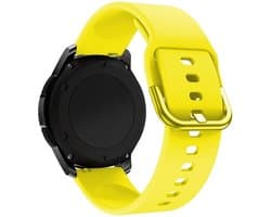 By Qubix - Geschikt voor Garmin bandje - Geschikt voor Garmin Forerunner 970 / 570 (47mm) / 255 - Siliconen sportband - Geel - Smartwatch bandje 22mm