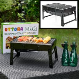 Portable Houtskool BBQ - Barbecue - Inklapbaar - Barbecue Houtskool - Tafel Grill - Camping - Strand - Festival - Park — thumbnail 1
