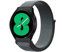 By Qubix - Geschikt voor Garmin bandje - Geschikt voor Garmin Venu 2 / Garmin Venu 3 - Sport Loop nylon bandje - Donkergrijs / blauw gemêleerd - Smartwatch bandje 22mm