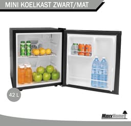 MaxxHome Mini Koelkast - Koelbox - Mini Koelkasten - Minibar -42 Liter – Zwart — thumbnail 4