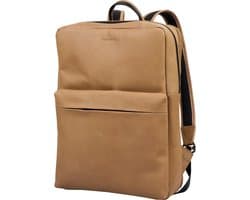 Bloomsbury Leren Unisex Laptop Rugtas - Dames en Heren - 15.6 inch / 16 inch - Rugzak - Echt Leer - Zandbruin