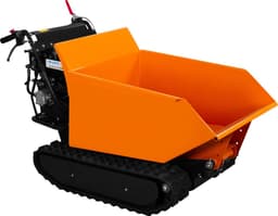 T-Mech Mini Dumper Rupsbanden - Kruiwagen 500kg Laadvermogen - 270cc 9HP Hydraulisch Kiepen - 4 Versnellingen 3 Vooruit 1 Achteruit - Stalen Bak - Gratis Oprijplaten & Sneeuwschep - Uitbreiding Bak — thumbnail 1