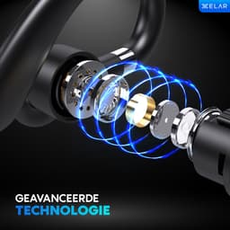 Draadloze Headset met Oplaadcase - Bluetooth 5.0 oortjes - Handsfree bellen - Oordopjes - Waterproof - 24 uur bellen - Noice Cancelling Microfoon - Zwart — thumbnail 5