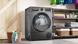 Bosch WQG235DRNL Serie 6 - Wasdroger - Warmtepompdroger - Blijvend energiezuinig met Self Cleaning Condensor - Auto Dry: droogt automatisch tot de gewenste droogtegraad - Cast iron grey - Trommelverlichting — thumbnail 7