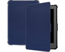 Hoes Geschikt voor Kobo Clara HD Hoesje Bookcase Cover Hoes - Hoesje Geschikt voor Kobo Clara HD Hoes Cover Case - Donkerblauw