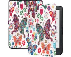 Hoes Geschikt voor Kobo Clara HD Hoesje Bookcase Cover Hoes - Hoesje Geschikt voor Kobo Clara HD Hoes Cover Case - Vlinders