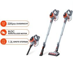 iLife H75 - steelstofzuiger zonder zak op accu - stofzuiger draadloos - snoerloos - 22.000KPa Zuigkracht - 1,3L Stofbak