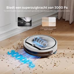 Ilife V3x Robotstofzuiger En Dweilcombo - V 3S Pro Geüpgraded - Compatibel Met Alexa/Google/Wifi - 120 Minuten - 3000Pa - Ideaal Voor Haren Van Huisdieren — thumbnail 4