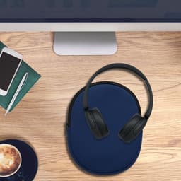 kwmobile hoes geschikt voor Sony WH-CH520 / WH-CH510 / MDR-ZX110 - 22,5 x 17 cm - Beschermhoes voor headset in donkerblauw - Van neopreen — thumbnail 4