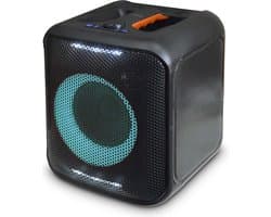 Nedis Bluetooth Speaker - Partybox – 150W – Koppelbaar – LED Verlichting – 5 Uur – Zwart