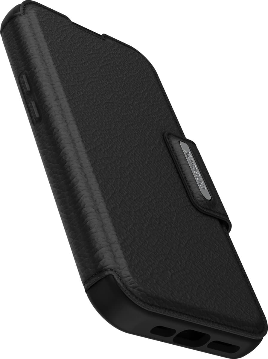 OtterBox Strada - Geschikt voor Apple iPhone 15 Pro - Echt Leer - Zwart — afbeelding 1