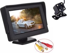 Achteruitrijcamera infrarood nachtzicht inclusief 4,3 inch Beeldscherm voor Auto / Camper — thumbnail 1