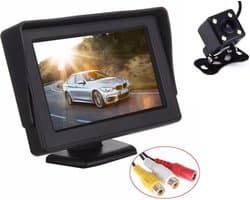 Achteruitrijcamera infrarood nachtzicht inclusief 4,3 inch Beeldscherm voor Auto / Camper