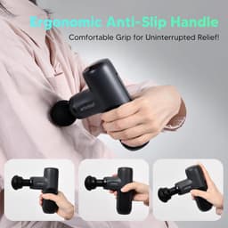 Mini Massage Gun - Draagbare Spier Stimulator - Spierherstel Bevorderen - 5 Intensiteitsniveaus - 0.4 kg - Zwart — thumbnail 4