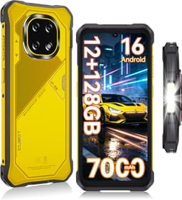 Robuuste Smartphone - CUBOT Kingkong ES 5 - 6,88" 120Hz - 12GB RAM - 128GB ROM - 7000 mAh 33W - Android 16 - 4G Dual SIM - IP68/IP69K - NFC - GPS - 2026 nieuw - Geel — thumbnail 1