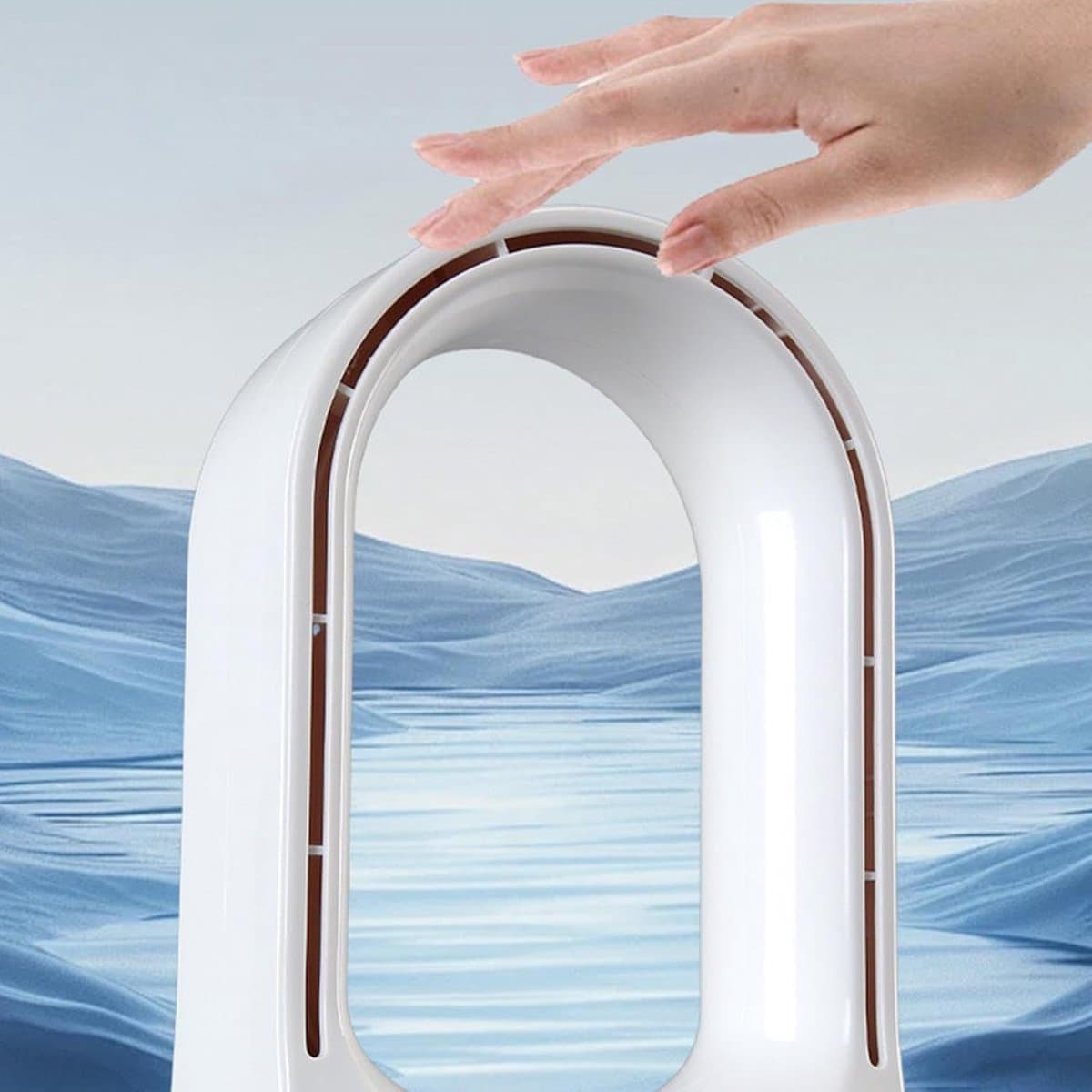 Bladloze Ventilator - Luchtblazer Circulator - Persoonlijk Comfort - 120-Graden Oscillatie - 38x13x38 cm - Wit — afbeelding 1