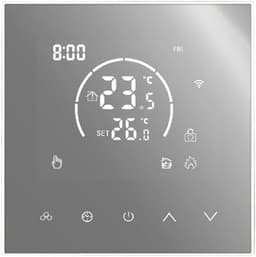 WiFi Thermostaat - Temperatuurregelaar Verwarming - Verwarming Instellen - Kinderslot Functie - 86x86mm - Wit — thumbnail 1