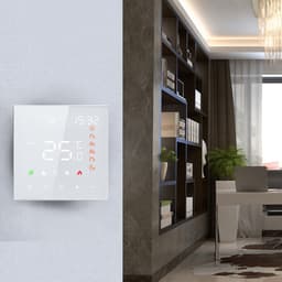 Slimme thermostaat - Smart thermostaat - Waterverwarming - Programmeerbaar - 5+2 / 6+1 - LCD-scherm - Geschikt voor vloerverwarming - Wit — thumbnail 4