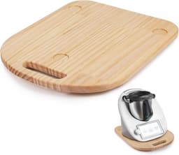 Houten Schuifbord - Keukenmachine Mat - Apparaat Verplaatsen - Met Handvat - 36x28 cm - Beige — thumbnail 1