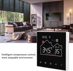 Slimme Thermostaat - Programmeerbare Controller - Comfort Thuis - LCD Touchscreen - AC90V-240V - Wit — thumbnail 4