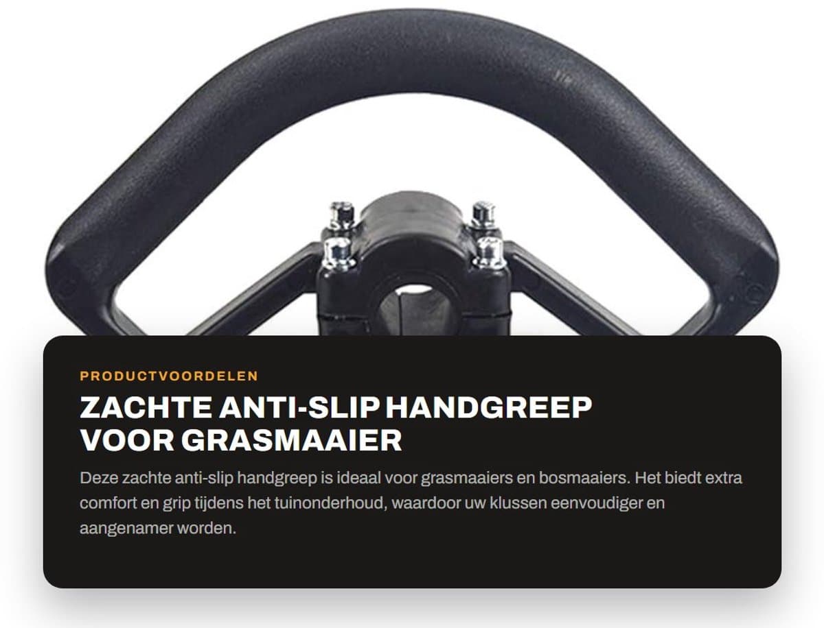 Dailygoods- Handgreep Zacht Antislip - Universele Handgreep - Dempende Grip - Kunststof - Diameter 26 mm - Voor Grasmaaier/Bosmaaier - Tuingreep — afbeelding 1