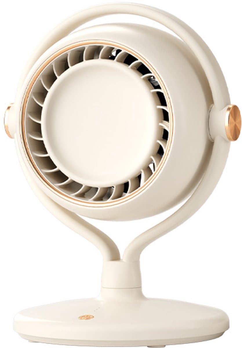 VHV-Draagbare Design Ventilator Khaki - Oscillerende Vloerventilator voor Slaapkamer en Woonkamer - Stijlvolle Creatieve Fan met Krachtige Luchtstroom - Compacte Koeling voor Thuis — afbeelding 1